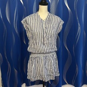 Rails striped fit and flare dress